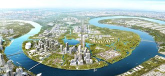 Residential condominiums in Thu Thiem, Thu Duc City, Ho Chi Minh City 
